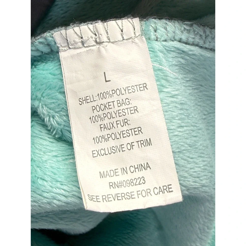 Magellan Outdoor Softshell Jacket Girls Large Gray Logo Faux Fur‎ Lined Full Zip